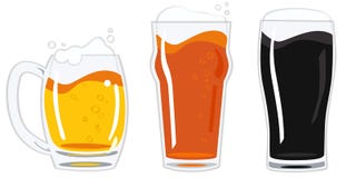 Glasses Of Beer Vector Royalty Free Stock Photography Glasses Of Beer Vector Royalty Free Stock Photography
