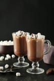 Glasses Of Hot Chocolate Stock Image Glasses Of Hot Chocolate Stock Image