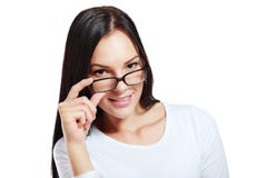 Glasses woman happy royalty free stock image Glasses woman happy royalty free stock image