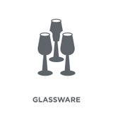 Glassware ikona od meble i gospodarstwa domowego kolekcji royalty ilustracja Glassware ikona od meble i gospodarstwa domowego kolekcji royalty ilustracja