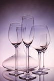 Glassware selection with wine, champagne, liquour glasses and de royalty free stock photos Glassware selection with wine, champagne, liquour glasses and de royalty free stock photos