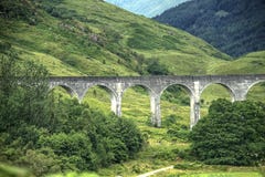 Glenfinnan Viaduct in Scottish Highlands. royalty free stock photography Glenfinnan Viaduct in Scottish Highlands. royalty free stock photography
