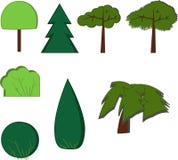 Gli alberi parcheggiano il vettore di schema della foresta illustrazione vettoriale Gli alberi parcheggiano il vettore di schema della foresta illustrazione vettoriale
