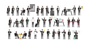 Gli uomini d'affari europei hanno isolato il grande insieme illustrazione vettoriale Gli uomini d'affari europei hanno isolato il grande insieme illustrazione vettoriale