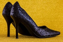 Glittery Shoes Royalty Free Stock Photo