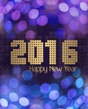 Glittery Szczęśliwy nowego roku 2016 błękit ilustracji Glittery Szczęśliwy nowego roku 2016 błękit ilustracji