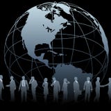 Global Business People Earth Globe stock illustration Global Business People Earth Globe stock illustration