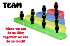 The Global Business Team. Together, teamwork on white background stock illustration The Global Business Team. Together, teamwork on white background stock illustration