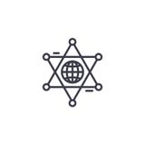 Global cooperation linear icon concept. Global cooperation line vector sign, symbol, illustration. vector illustration Global cooperation linear icon concept. Global cooperation line vector sign, symbol, illustration. vector illustration