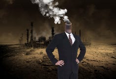 Global Warming, Business Greed, Apocalypse royalty free stock photos Global Warming, Business Greed, Apocalypse royalty free stock photos