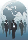 Globale van de bedrijfs team optredende wereld middelen royalty-vrije illustratie Globale van de bedrijfs team optredende wereld middelen royalty-vrije illustratie