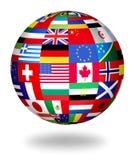 Globale vlaggen van de wereld stock illustratie Globale vlaggen van de wereld stock illustratie