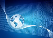 Globe binary code royalty free illustration Globe binary code royalty free illustration