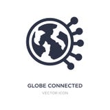 globe connected circuit icon on white background. Simple element illustration from Technology concept vector illustration globe connected circuit icon on white background. Simple element illustration from Technology concept vector illustration