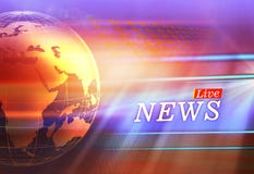 Globe graphique de Live News Background With Earth de côté gauche illustration libre de droits Globe graphique de Live News Background With Earth de côté gauche illustration libre de droits