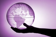 Globe in hand