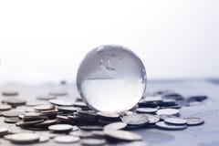 Globe with money Stock Images Globe with money Stock Images