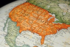 Globe ou carte des Etats-Unis photo libre de droits Globe ou carte des Etats-Unis photo libre de droits