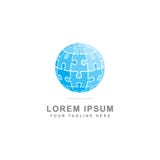 Globe puzzle pieces stock illustration Globe puzzle pieces stock illustration