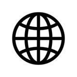 Globe Symbol. Planet Earth Or Internet Browser Sign. Outline Modern Design Element. Simple Black Flat Vector Icon With Stock Images Globe Symbol. Planet Earth Or Internet Browser Sign. Outline Modern Design Element. Simple Black Flat Vector Icon With Stock Images