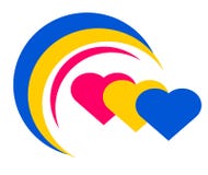 Globo de dibujo del logotipo de corazones stock de ilustración Globo de dibujo del logotipo de corazones stock de ilustración