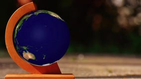 Globo de giro de la tierra almacen de video Globo de giro de la tierra almacen de video