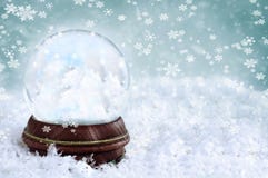 Globo de la nieve con las nubes Globo de la nieve con las nubes