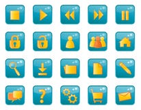 Glossy web icons. Set of 20 web site buttons royalty free illustration Glossy web icons. Set of 20 web site buttons royalty free illustration