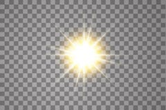 Glow light effect. Starburst with sparkles on transparent background. Vector illustration. Sun stock illustration Glow light effect. Starburst with sparkles on transparent background. Vector illustration. Sun stock illustration