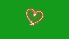 Glowing heart green screen motion graphics