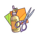 Glue Bottle Vector Illustration Stock Vector - Illustration of ...