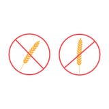 Gluten free vector icon sign symbol on white background royalty free illustration Gluten free vector icon sign symbol on white background royalty free illustration