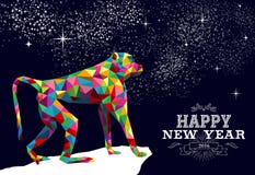 Glückliche chinesische Affedreieckfarbe 2016 des neuen Jahres Glückliche chinesische Affedreieckfarbe 2016 des neuen Jahres