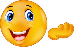 Glückliche Emoticonsmileykarikatur vektor abbildung Glückliche Emoticonsmileykarikatur vektor abbildung