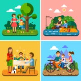 Glückliche Familie stock abbildung Glückliche Familie stock abbildung