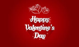 Glückliche Valentinsgrußtageskarte mit Schattenrosen und Lichteffekt lizenzfreie abbildung Glückliche Valentinsgrußtageskarte mit Schattenrosen und Lichteffekt lizenzfreie abbildung
