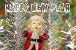 Glückwünsche zu Santa Claus Happy New Year stockbild Glückwünsche zu Santa Claus Happy New Year stockbild