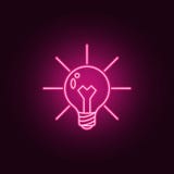 Glühlampe und Beleuchten der Neonikone Elemente des Ideensatzes Einfache Ikone f?r Website, Webdesign, mobiler App, Informationsg lizenzfreie abbildung Glühlampe und Beleuchten der Neonikone Elemente des Ideensatzes Einfache Ikone f?r Website, Webdesign, mobiler App, Informationsg lizenzfreie abbildung