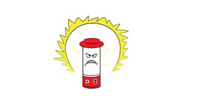 Gniewna lampy lub lampionu kreskówka royalty ilustracja Gniewna lampy lub lampionu kreskówka royalty ilustracja