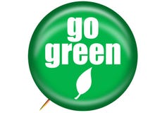 Go Green Pin Stock Photo Go Green Pin Stock Photo