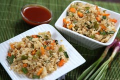 Gobi Fried Rice, blomkål Fried Rice, Muttaikose Fried Rice arkivbilder Gobi Fried Rice, blomkål Fried Rice, Muttaikose Fried Rice arkivbilder