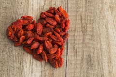 Goji Berry Heart Royalty Free Stock Image Goji Berry Heart Royalty Free Stock Image