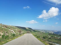 Golan height, the oil road stock photo Golan height, the oil road stock photo