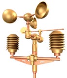 Gold Anemometer Weatherstation Royalty Free Stock Photo Gold Anemometer Weatherstation Royalty Free Stock Photo