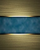 Gold Background With Blue Texture Stripe Layout Royalty Free Stock Photo