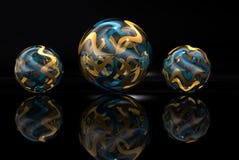 Gold and Blue Marbles Gold and Blue Marbles