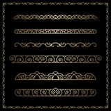 Gold Border Vignettes On Black Royalty Free Stock Image Gold Border Vignettes On Black Royalty Free Stock Image