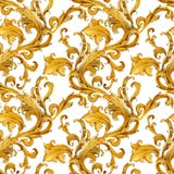 Gold chains seamless pattern. luxury illustration. golden love design. luxury jewelry.