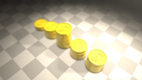 Gold coin chart animation.