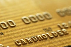 Gold Credit Card Royalty Free Stock Images